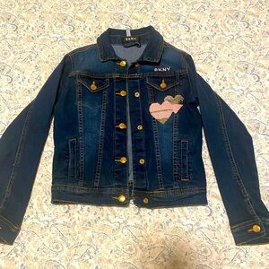 DKNY toddler girls jeans jacket size 6x. Used in very good condition